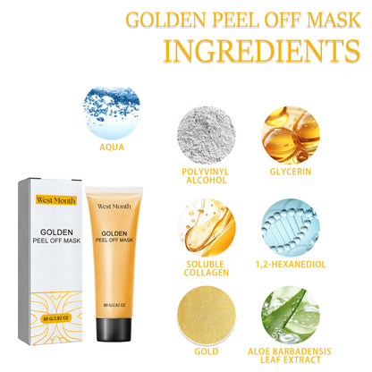 West Month Gold Peel Mask Clean Skin Exfoliating Repair Dull Fade Fine Lines Tender Mask