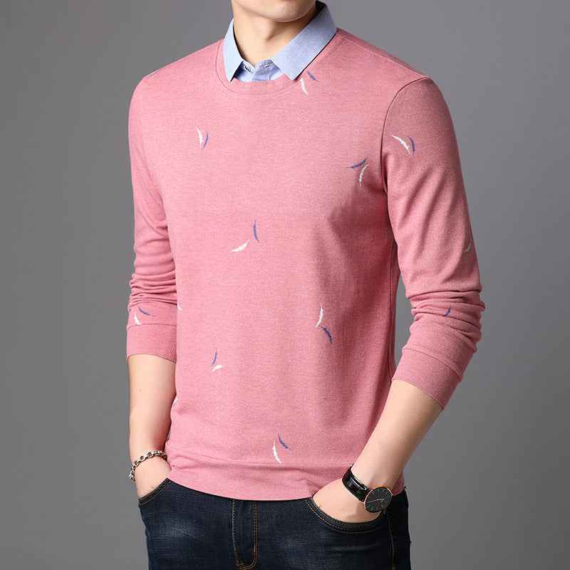 Collared T-shirt & bottom shirt