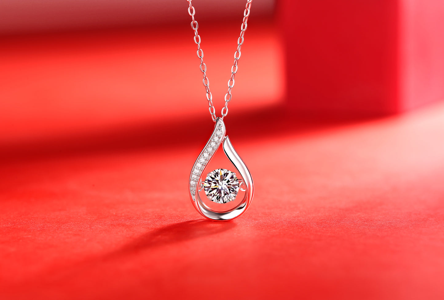 1Dynamic - A Fashionable And Trendy Jewelry Necklace Pendant Set With 1-carat Moissanite S925 Sterling Silver And Platinum Plating Prohibit Tk Sales