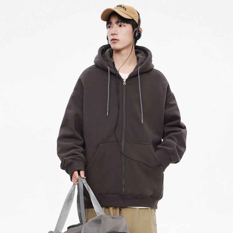 Casual Hooded Cardigan Sweatshirt For Men