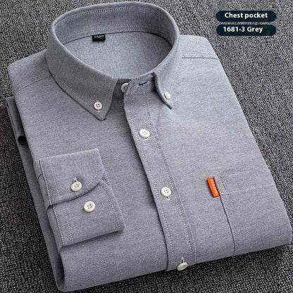 Pure Cotton Washed Oxford Woven Shirts Men
