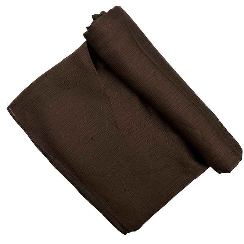 Satin-colored Women's Pleated Scarf Mid-length