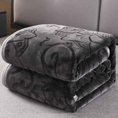 Winter Thickened Flannel Blanket Cover
