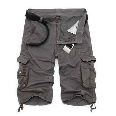 Multi-Pocket Camouflage Dungarees Belted Cargo Shorts