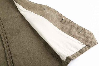 New men's linen vest cotton and linen jacket