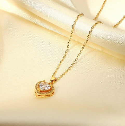 Exquisite Women's Wedding Jewelry Stainless Steel Gold