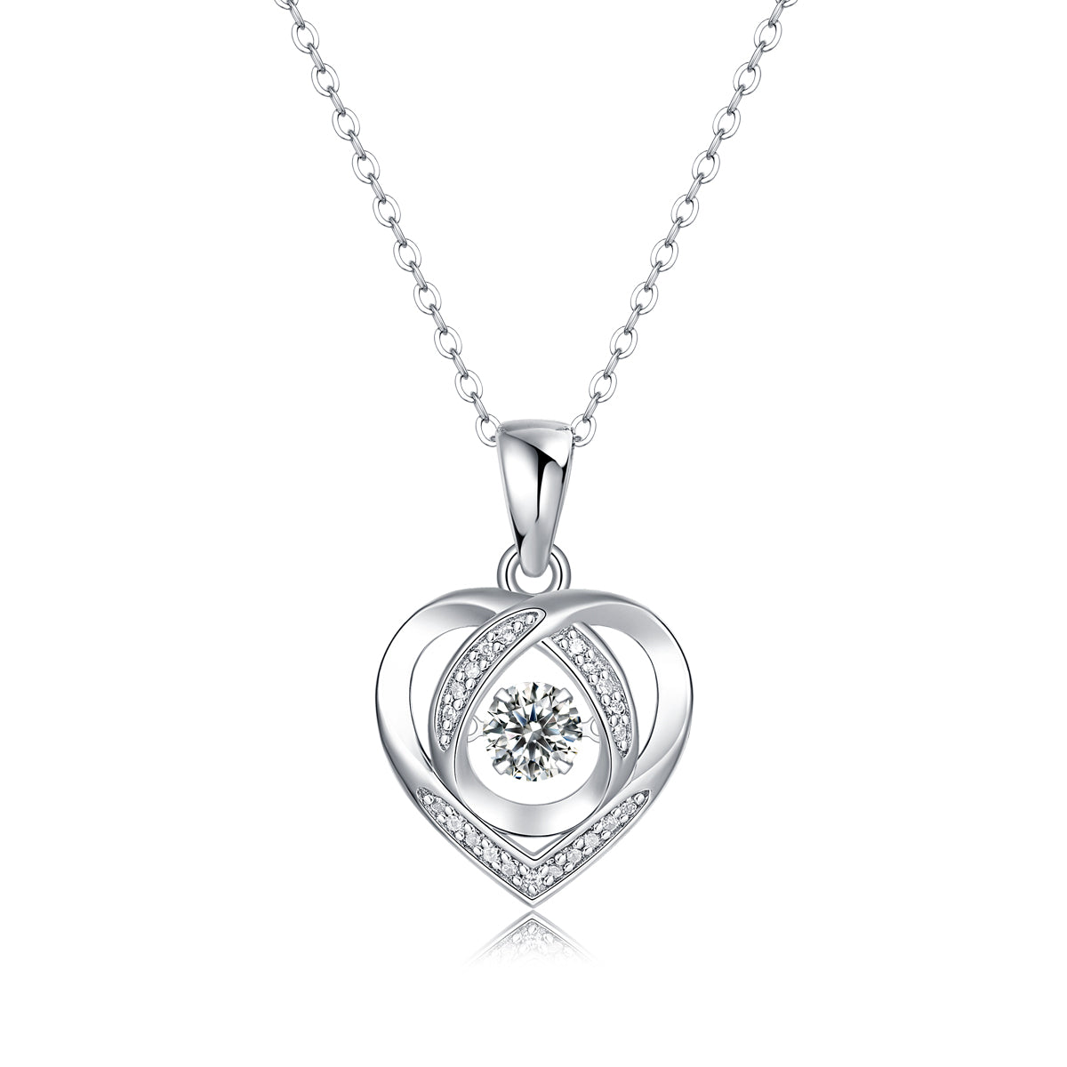 With You In My Heart" 0.5ct Moissanite S925 Silver Pendant Necklace