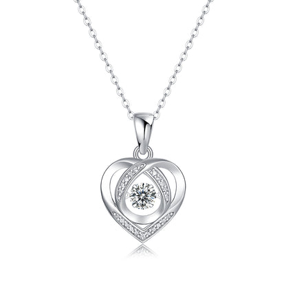 With You In My Heart" 0.5ct Moissanite S925 Silver Pendant Necklace