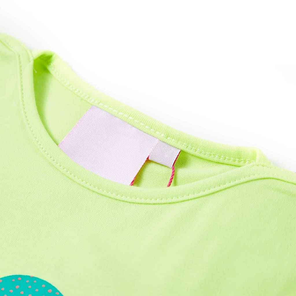 children's T-shirt neon yellow 104 children's T-shirt neon yellow 116 children's T-shirt neon yellow