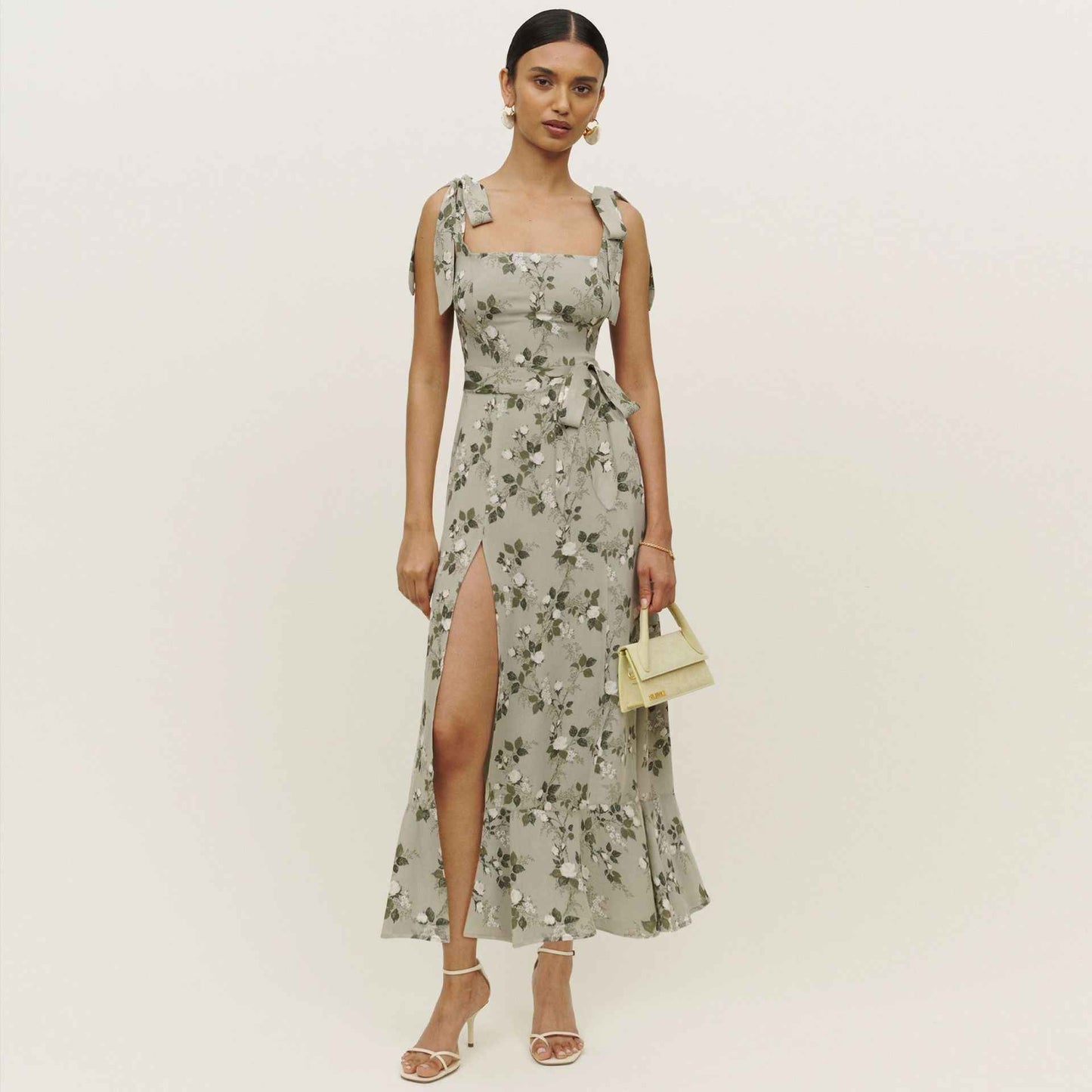 Spring And Summer New Women's Halter Straps Bustier Floral Dresses