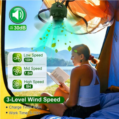 Portable Camping Ceiling LED Fan