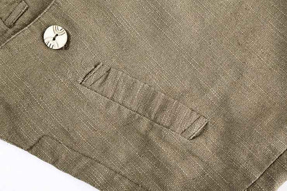 New men's linen vest cotton and linen jacket