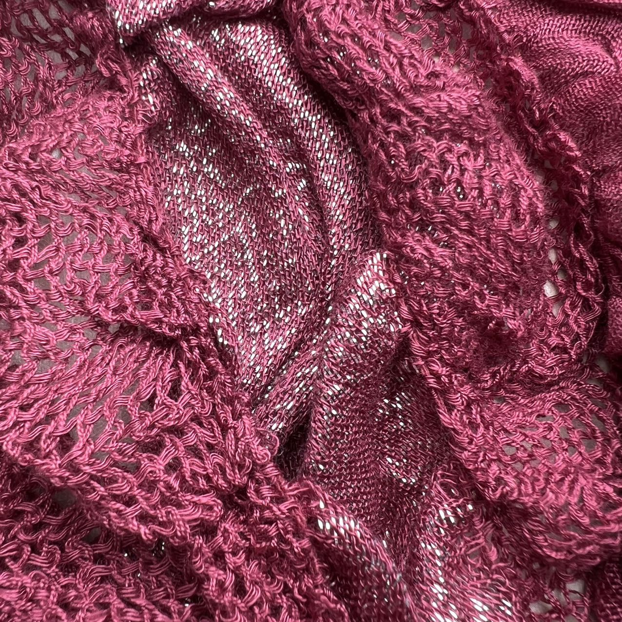2-Pack Metallic Crinkle Scarf - Magenta Shimmer Evening Wear