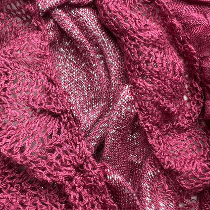 2-Pack Metallic Crinkle Scarf - Magenta Shimmer Evening Wear