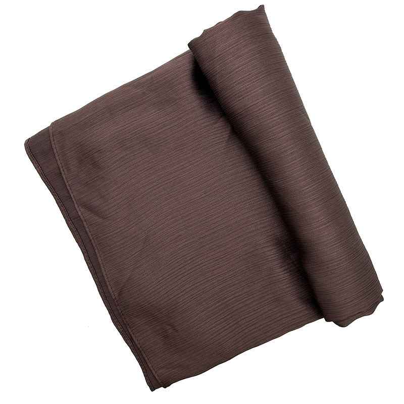 Satin-colored Women's Pleated Scarf Mid-length