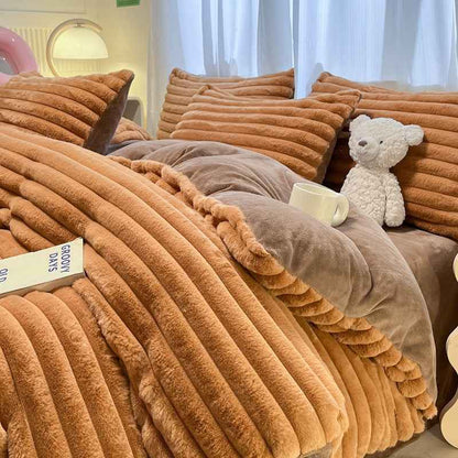High-end Dehaired Angora Milk Fiber Bed Thickened Blanket