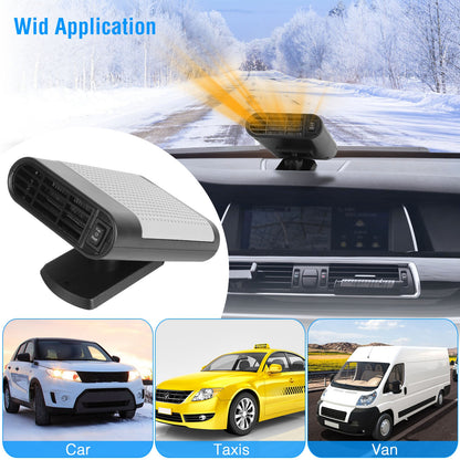 12V 2-in-1 Portable Car Heater & Cooling Fan - 360° Rotating Defroster