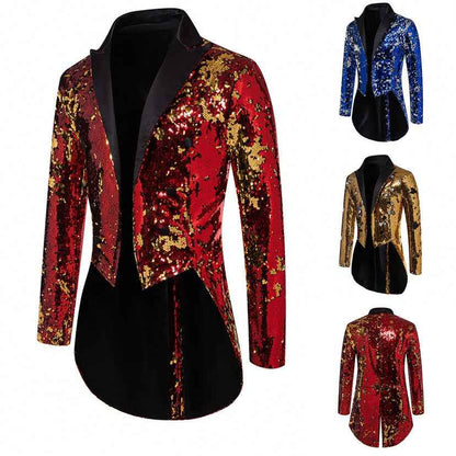 Men's European And American Sequin Performance Suit Jacket