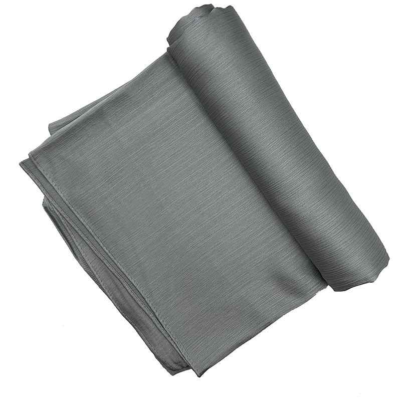 Satin-colored Women's Pleated Scarf Mid-length