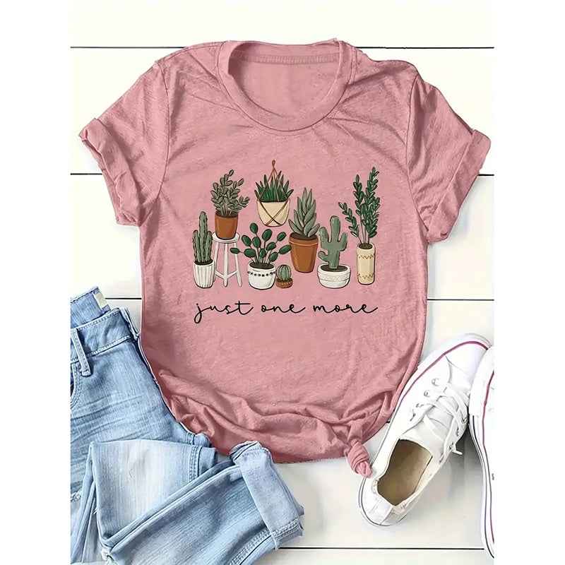 Gardening Shirts For Women Just One More Potted Plant Tees Funny Gardener Gifts Shirt Tops