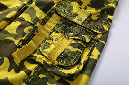 Summer Men's Loose Large Size Camouflage Pants Leisure Cargo Shorts