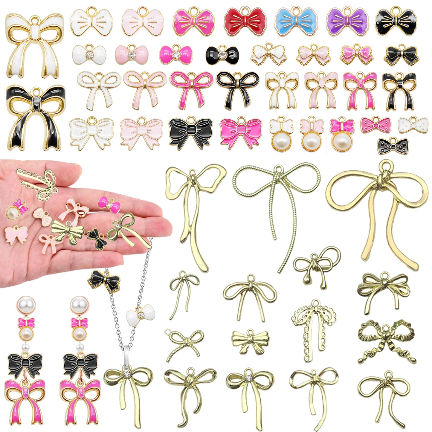 51 Pcs Bowknot Charms