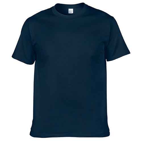 Round Neck T Shirt Solid Color Short Sleeve Men's T Shirt
