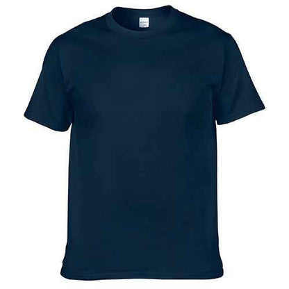 Round Neck T Shirt Solid Color Short Sleeve Men's T Shirt