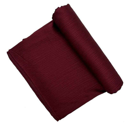 Satin-colored Women's Pleated Scarf Mid-length