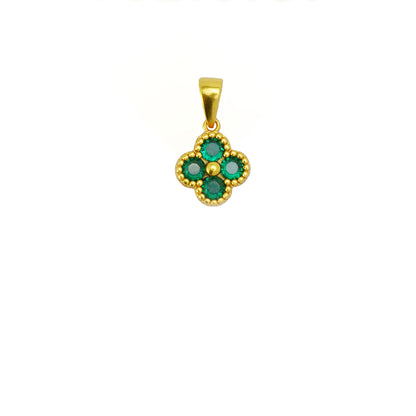Green 4 Leaf Clover 24K Gold Necklace For Women, Lucky Pendant Chain Necklace Jewelry