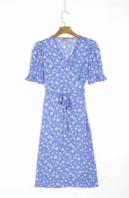 Fashion New Products V-neck Ladies Chiffon Dress