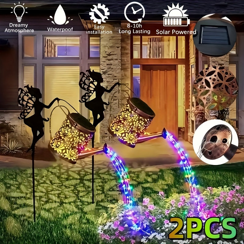 2-Pack Solar Garden Torch Lamps - Outdoor Landscape & Fairy Lighting