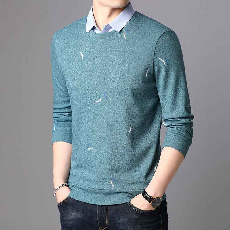 Collared T-shirt & bottom shirt