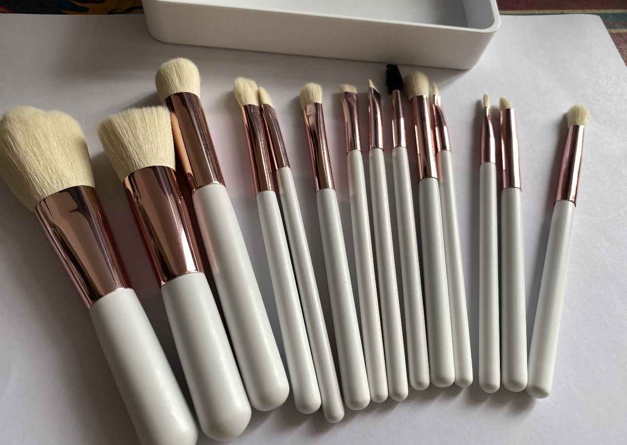 Makeup Brushes Suit Rechargeable Luminous Mirror