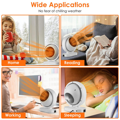 380W Portable Space Heater - Fast Heating & Tilt Adjustable