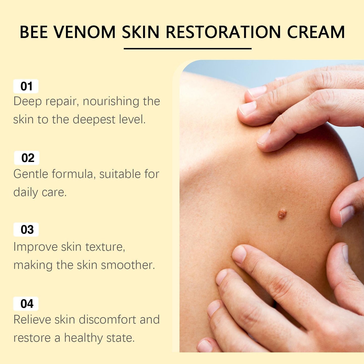 Houkeya Bee Skin Care Cream - Mole Removal & Moisturizing