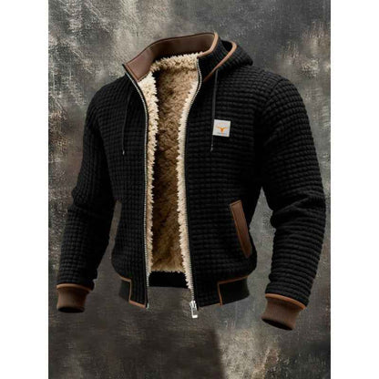 Men's Fleece-Lined Thick Hooded Jacket