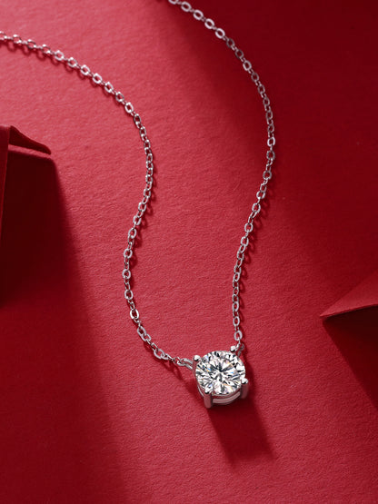 My Heart Will Last Forever - Affordable Diamond Jewelry Necklace Pendant Set With 1-carat And 2-carat Moissan Diamonds, S925 Sterling Silver And Platinum Plating. --Prohibit TikTok Sales