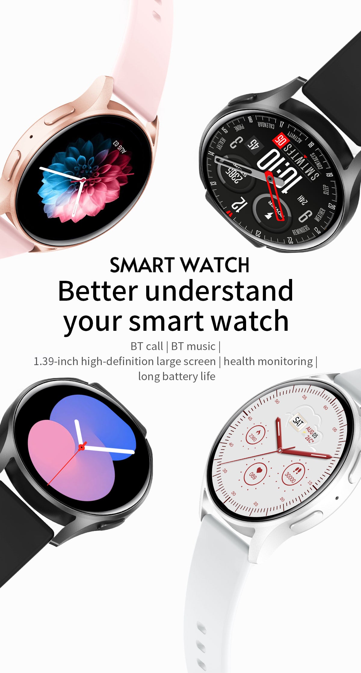 Trendy Bluetooth Calling Smart Watch - Fitness & Activity Tracker
