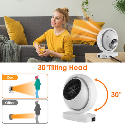 380W Portable Space Heater - Fast Heating & Tilt Adjustable