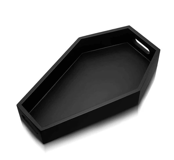 14.2'' Tall Wooden Coffin Charcuterie Board - Gothic Decor Tray