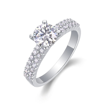 1Arrange Large Diamond Rings, Wedding Rings, Luxury Fashion Set Moissanite Silver Rings Prohibit TikTok sales
