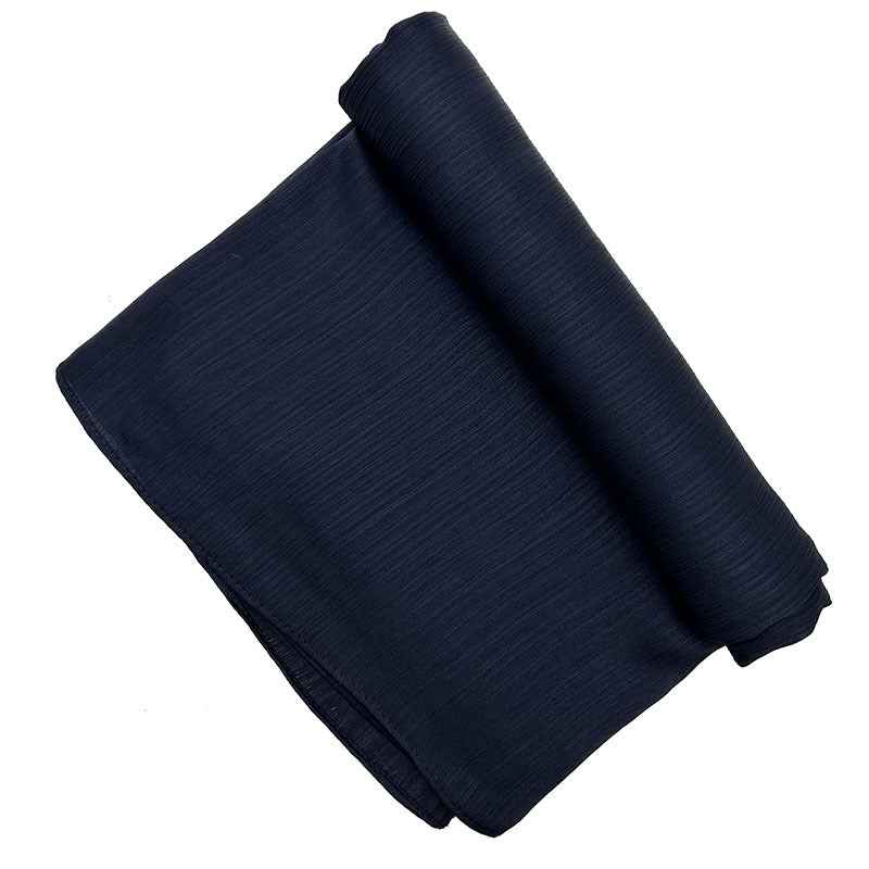 Satin-colored Women's Pleated Scarf Mid-length