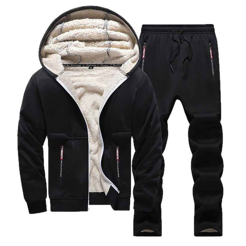 Fleece-lined Thickened Men's Tracksuit