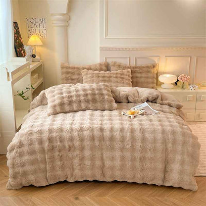 High-end Dehaired Angora Milk Fiber Bed Thickened Blanket