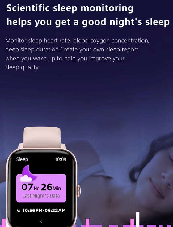 1.83" Smartwatch for Men & Women - Bluetooth, Heart Rate & Fitness Tracker