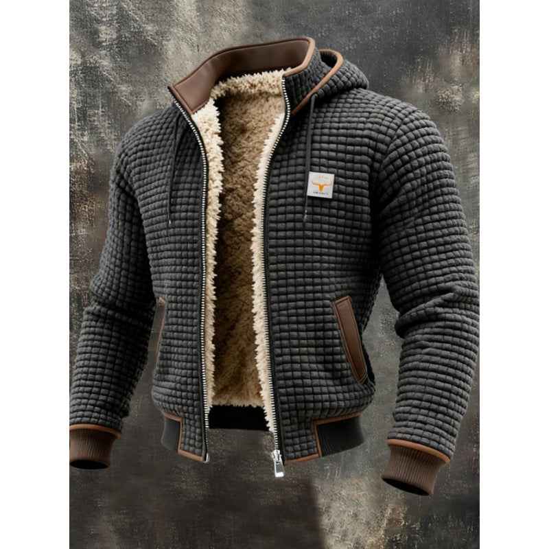 Men's Fleece-Lined Thick Hooded Jacket