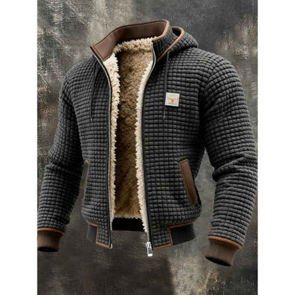 Men's Fleece-Lined Thick Hooded Jacket