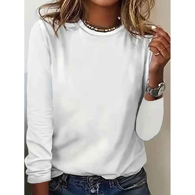 4 Pack Womens T Shirts Long Sleeve Crew Neck Basic Tee Soft Casual Loose Fit Fall Tops Outfits