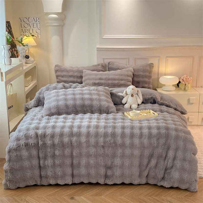 High-end Dehaired Angora Milk Fiber Bed Thickened Blanket